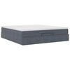 VidaXL Cadre de lit ottoman avec matelas gris foncé 180x200 cm velours