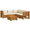 vidaXL 6 pc Ensemble de canap&eacute;s d'ext&eacute;rieur Bois d'Acacia Massif