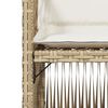 vidaXL Chaises de jardin avec coussins lot de 4 beige r&eacute;sine tress&eacute;e