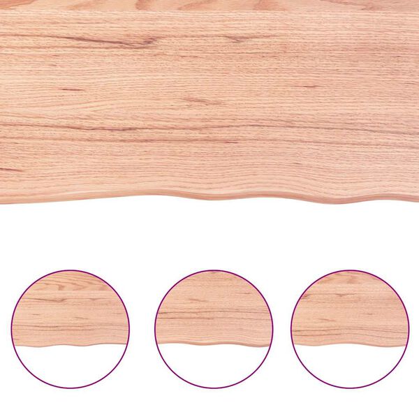 vidaXL Étagère murale marron clair bois chêne massif traité