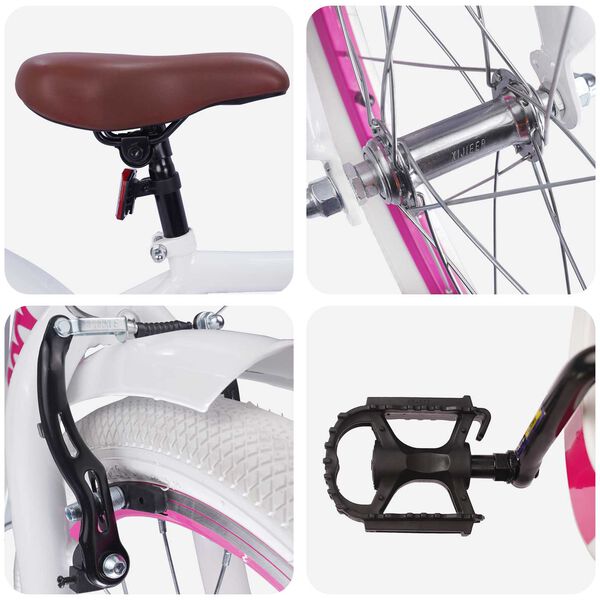 vidaXL V&eacute;lo pour Enfants 18 Pouces pour les 5-7 ans Blanc