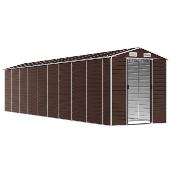 vidaXL Abri de jardin marron 191x810x198 cm acier galvanisé