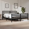 vidaXL Cadre de lit sans matelas noir bois massif de pin 200x200 cm