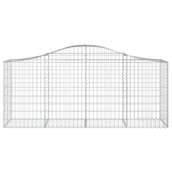 vidaXL Paniers à gabions arqués 10 pcs 200x50x80/100 cm Fer galvanisé