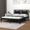 vidaXL Cadre de lit sans matelas noir 200x200 cm bois massif