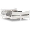 vidaXL Cadre de lit sans matelas blanc 150x200 cm bois de pin massif