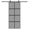vidaXL Porte coulissante avec kit de quincaillerie noir 90x205 cm