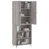 vidaXL Buffet haut Sonoma gris 69,5x34x180 cm Bois d'ingénierie