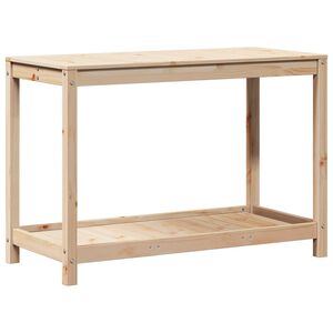 vidaXL Table de rempotage avec &eacute;tag&egrave;re 108x50x75 cm bois massif de pin