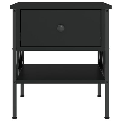 vidaXL Table de chevet noir 40x42x45 cm bois d’ingénierie