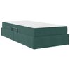 vidaXL Lit avec rangement et matelas Vert fonc&eacute; 90 x 200 cm Velours