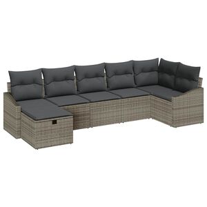 vidaXL Ensemble de Canap&eacute;s avec coussin 8 pcs polyrotin
