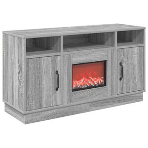 vidaXL Chemin&eacute;e &eacute;lectrique Sonoma gris 100 x 33 x 55 cm