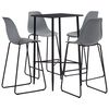 vidaXL Ensemble de bar 5 pcs Plastique Gris