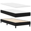 vidaXL Lit &agrave; ressorts avec matelas Noir 200 x 90 cm Polyester