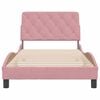 vidaXL Cadre de lit sans matelas rose 100x200 cm velours