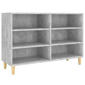 vidaXL Buffet gris b&eacute;ton 103,5x35x70 cm bois d'ing&eacute;nierie
