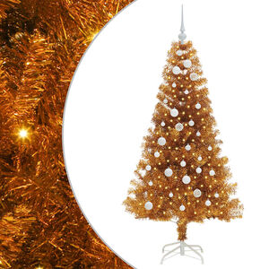 vidaXL Sapin de No&euml;l Dor&eacute; 150 cm PET