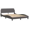 vidaXL Cadre de lit Viana sans matelas gris 140x190 cm similicuir