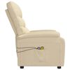 vidaXL Fauteuil électrique de massage Crème Tissu