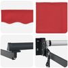 vidaXL Auvent R&eacute;tractable Rouge 350 x 250 cm Polyester et Aluminium