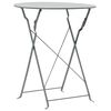 vidaXL Mobilier de bistro 3 pcs Acier Gris