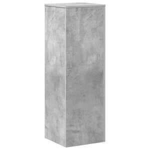 vidaXL Support pour plantes gris b&eacute;ton 33x33x100 cm bois d'ing&eacute;nierie