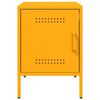 vidaXL Table de chevet jaune moutarde 36x39x50,5 cm acier