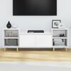 vidaXL Meuble TV Blanc 160x35x55 cm Bois d'ing&eacute;nierie