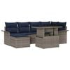 vidaXL Ensemble de canap&eacute; de jardin 7 pc Gris polyrotin