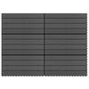 vidaXL Carreaux de terrasse 6 pcs Noir 60 x 30 cm WPC