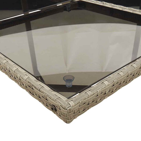 vidaXL Ensemble &agrave; manger de jardin 9 pcs coussins gris r&eacute;sine tress&eacute;e