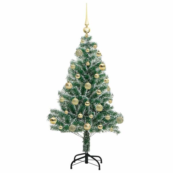 vidaXL Arbre de No&euml;l artificiel floconn&eacute; de neige avec lumi&egrave;re LED