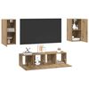 vidaXL Ensemble meuble TV 4 pcs ch&ecirc;ne artisanal 30.5 x 30 x 60 cm