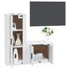 vidaXL Ensemble de meubles TV 2 pcs Blanc Bois d'ingénierie
