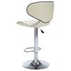 vidaXL Tabourets de bar lot de 2 crème similicuir