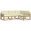 vidaXL Ensemble de canap&eacute;s d'ext&eacute;rieur 3 pc Blanc et cr&egrave;me Polyester