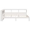 vidaXL Lit biblioth&egrave;que sans matelas blanc 90x190cm bois de pin massif