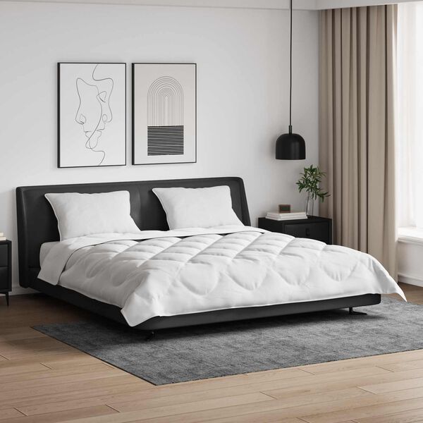 vidaXL Couette avec oreiller 3 pcs Blanc Microfibre