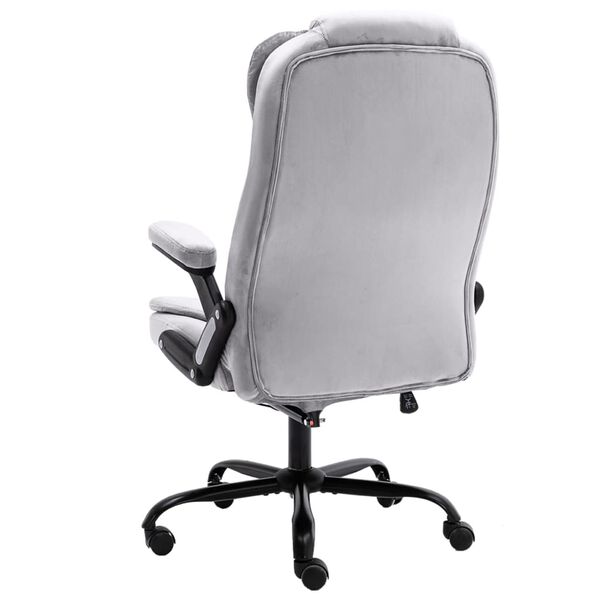 vidaXL Chaise de bureau de massage Gris clair Velours