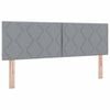 vidaXL T&ecirc;te de lit LED Gris clair 160 cm tissu