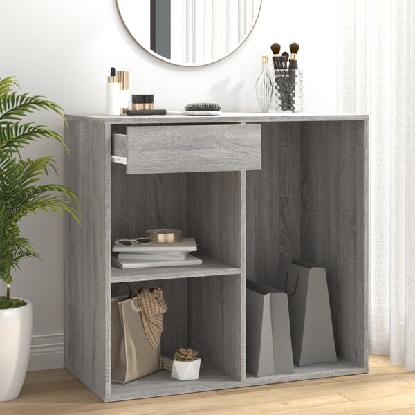 vidaXL Armoire cosmétique Sonoma gris 80x40x75 cm Bois d'ingénierie