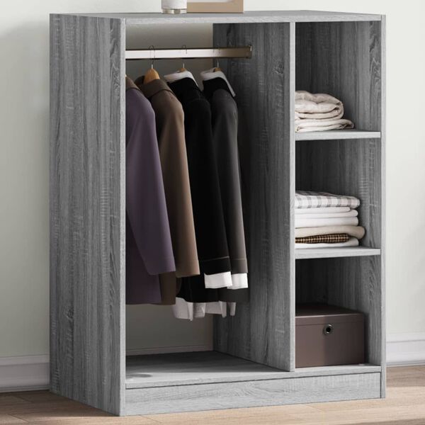 vidaXL Garde-robe sonoma gris 77x48x102 cm bois d'ingénierie