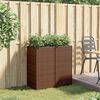 vidaXL Jardini&egrave;res 2 pcs marron 40x40x80 cm r&eacute;sine tress&eacute;e