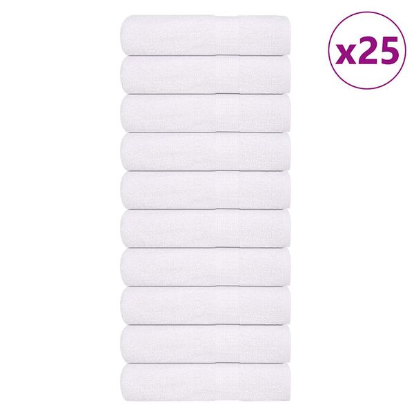 vidaXL Serviettes de bain FROGN 25 pcs blanc 100x150 cm 360 g/m&sup2;