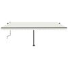 vidaXL Auvent manuel r&eacute;tractable avec LED 500x300 cm Cr&egrave;me