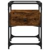 vidaXL Tables de chevet 2 pcs ch&ecirc;ne fum&eacute; 40x40x55 cm bois d'ing&eacute;nierie