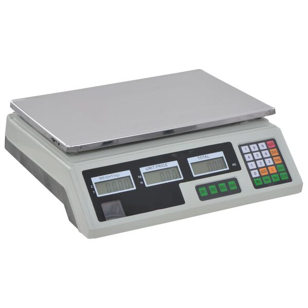 vidaXL Balance num&eacute;rique 30 kg avec batterie rechargeable