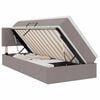 vidaXL Lit avec rangement et matelas Taupe 90 x 190 cm Velours