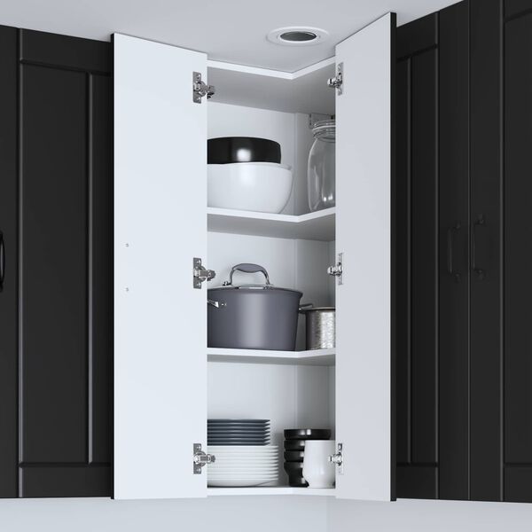 vidaXL Armoire de cuisine Lucca Noir 57 x 57 x 100 cm